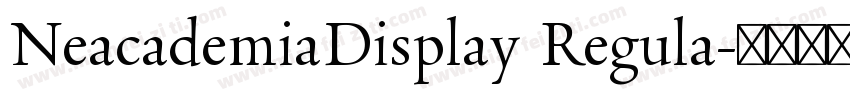 NeacademiaDisplay Regula字体转换